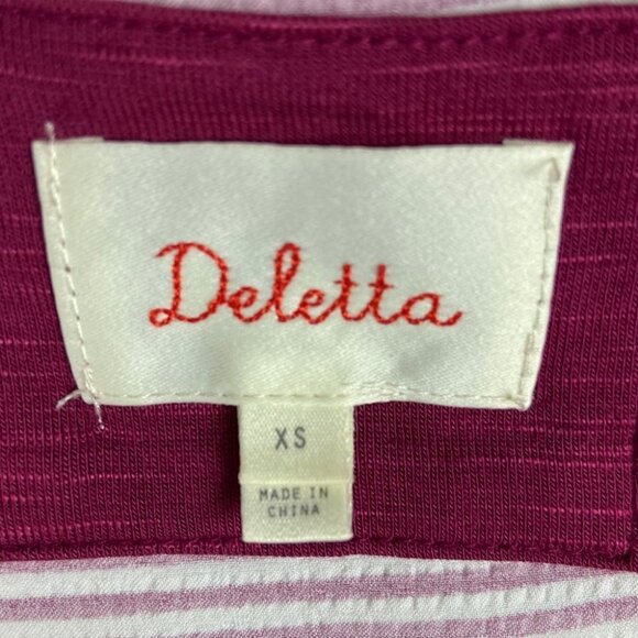 Anthropologie Deletta Weekdays Layered Tank Pink Bohemian Size XS Top Red Boho - Picture 3 of 8